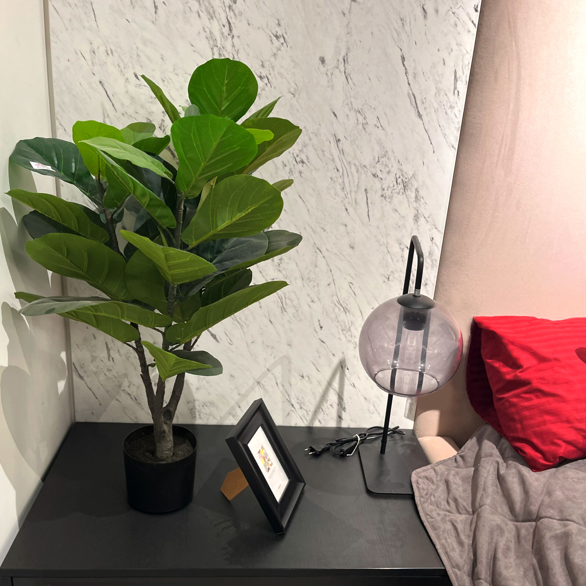 Штучна рослина Fiddle Leaf Fig 90 см — фікус для декору інтер’єру