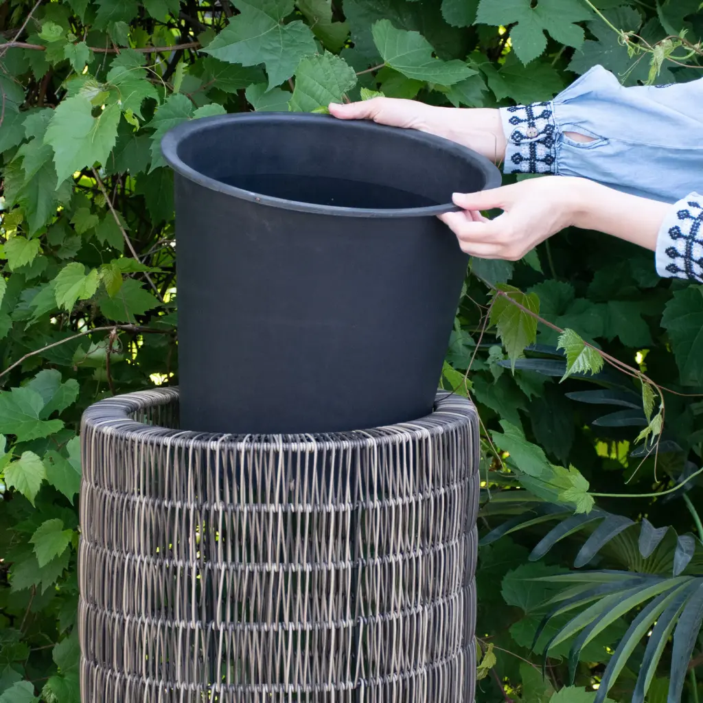 Cachepot made of artificial rattan “Engard” 40x40x91cm