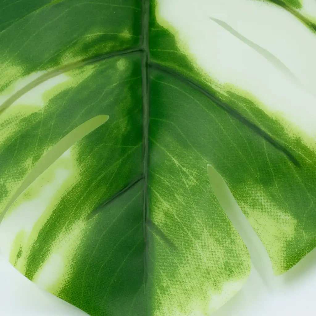 Штучне листя Engard Monstera Alba, 71 см